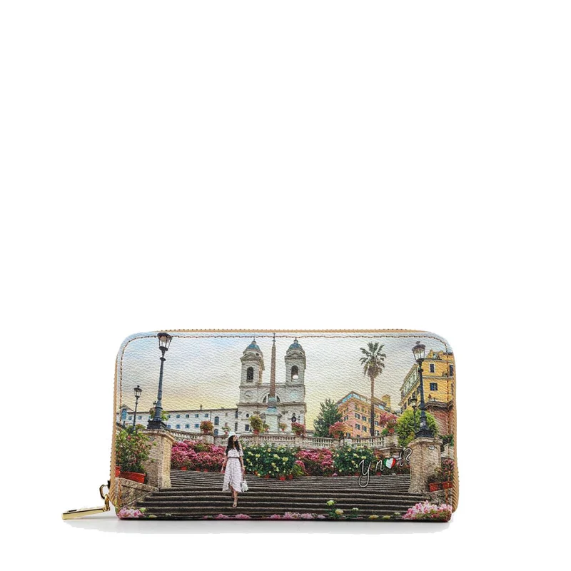 Portafoglio Donna Y NOT YES-361 Floral Chiusura Zip Around
