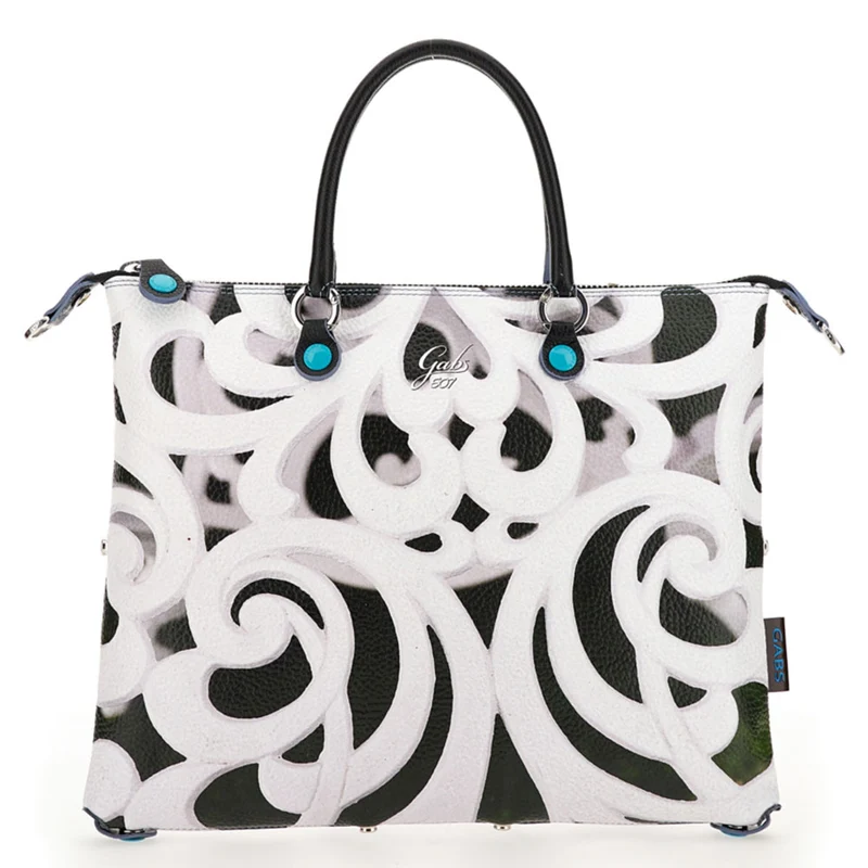 Borsa Donna a Mano con Tracolla GABS G3 PLUS Trasformabile in Pelle stampa Liberty Large
