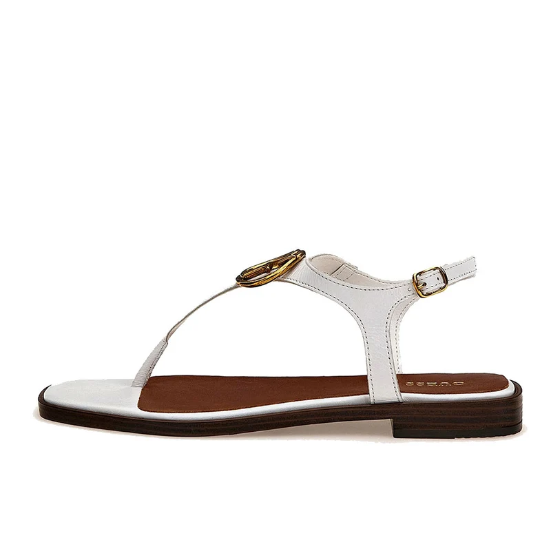 Sandali Infradito Donna GUESS Linea Miry in Pelle Colore Bianco