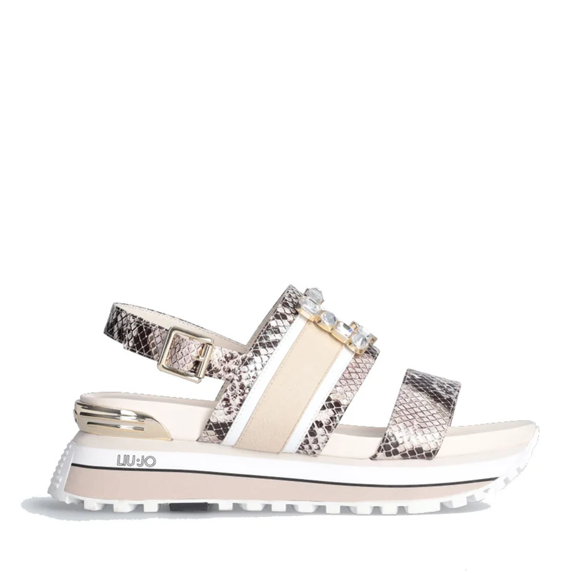 Scarpe Donna LIU JO Sandali Platform Maxi Wonder 08 stampa Pitone