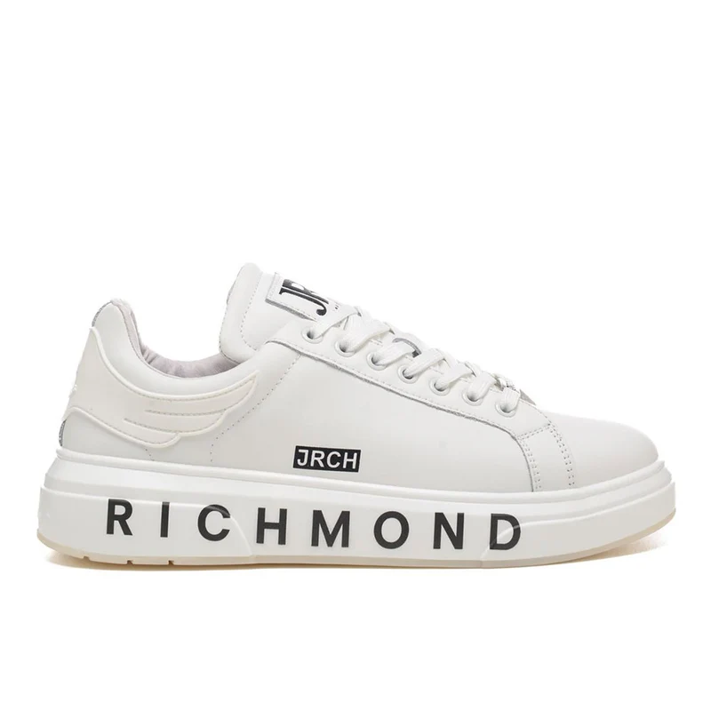 Scarpe Donna JOHN RICHMOND Sneakers in Pelle Bianca con Logo Laterale