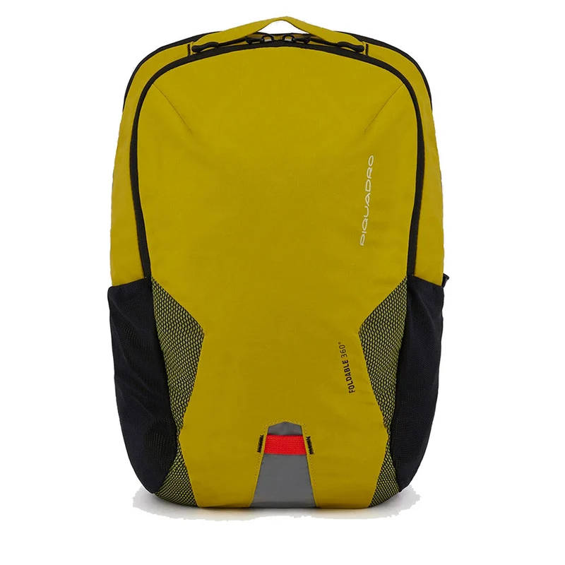 Zaino PIQUADRO Pieghevole porta PC 15,6" in Nylon Riciclato Linea Foldable Colore Giallo Cromo - CA6005FLD
