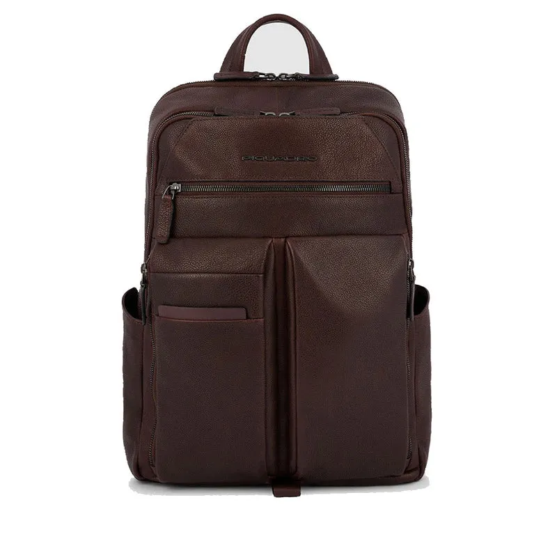 Zaino Uomo PIQUADRO in Pelle Colore Testa Moro Linea Paavo con Porta Pc 14" - CA6029S122