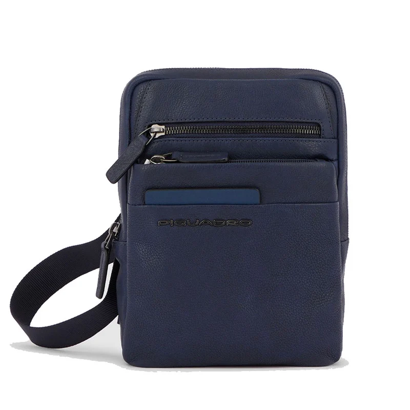 Borsello Uomo PIQUADRO in Pelle Colore Blu Linea Paavo - CA3084S122