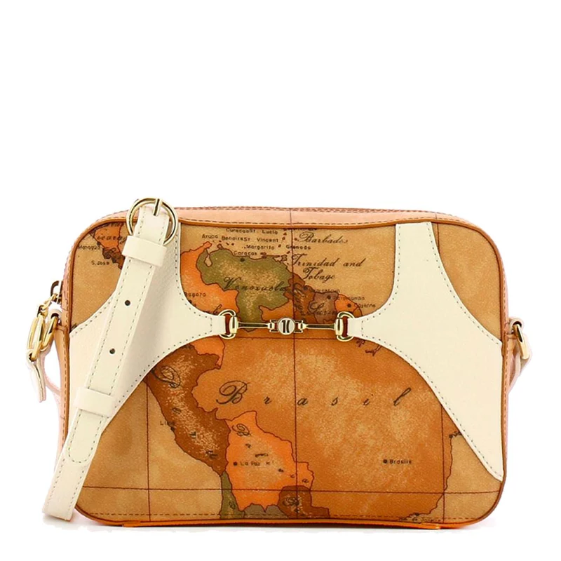 Borsa Donna a Tracolla 1A Classe Alviero Martini linea Geo Mira colore Geo Classic e Bianco GU75