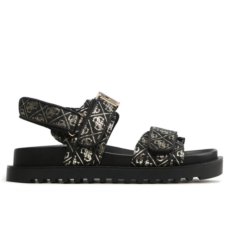 Sandali Donna GUESS Linea Fabelis Colore Black- Platino