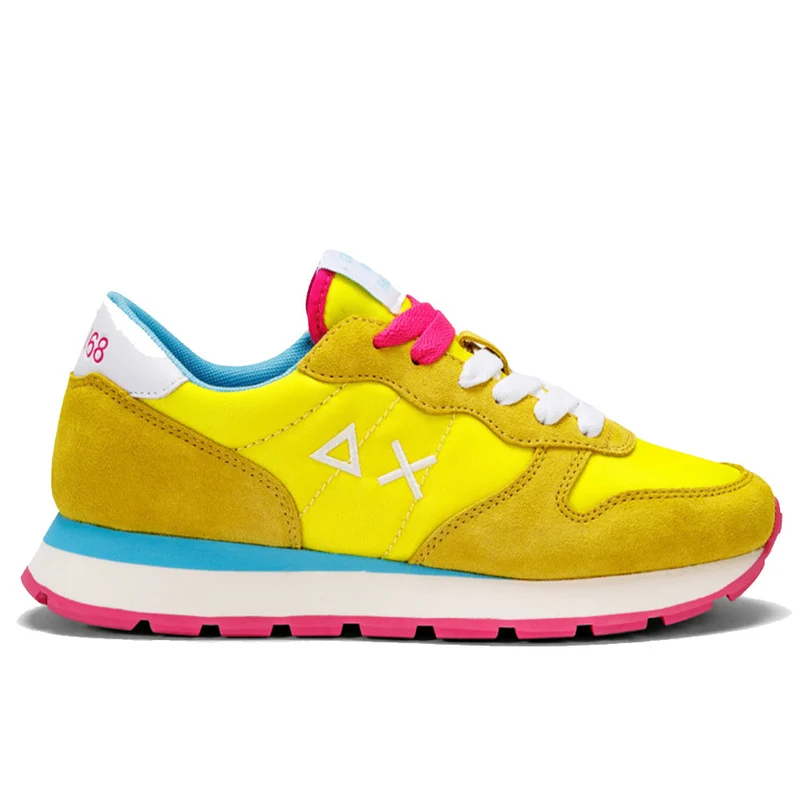 Scarpe Donna Sun68 Sneakers Ally Solid Nylon Colore Giallo - Z33201