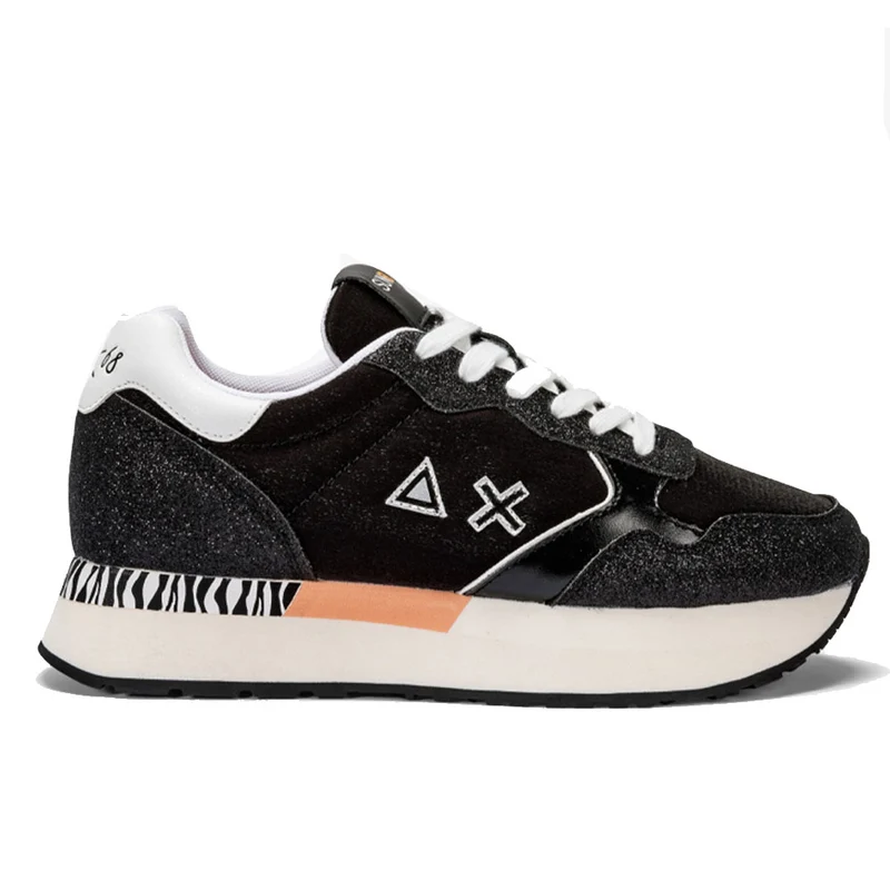 Scarpe Donna Sun68 Sneakers Kelly Glitter Colore Nero