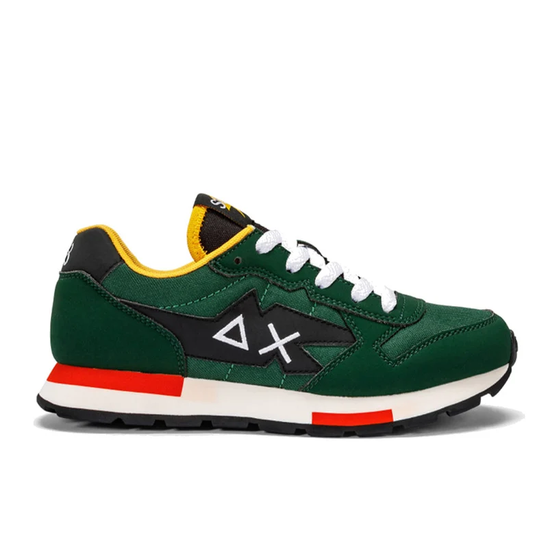 Scarpe SUN68 Sneakers Boy's Niki Solid Teen Colore Verde Scuro