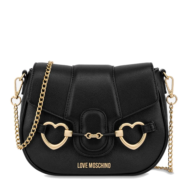 Borsa Donna a Tracolla con Pattina LOVE MOSCHINO linea Big Heartbit colore Nero