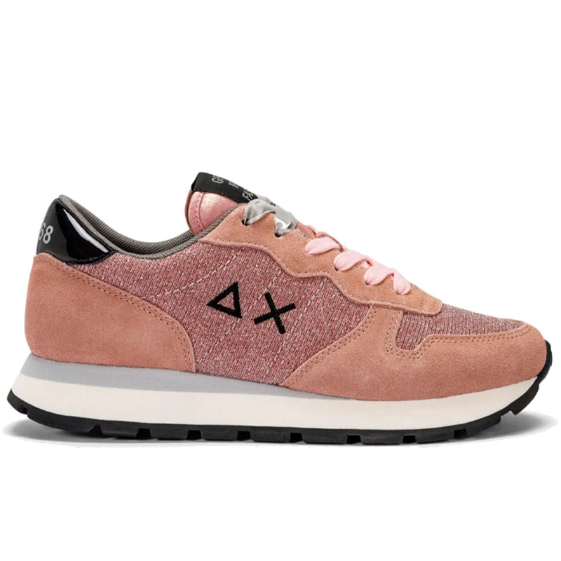 Scarpe Donna Sun68 Sneakers Ally Glitter Colore Rosa