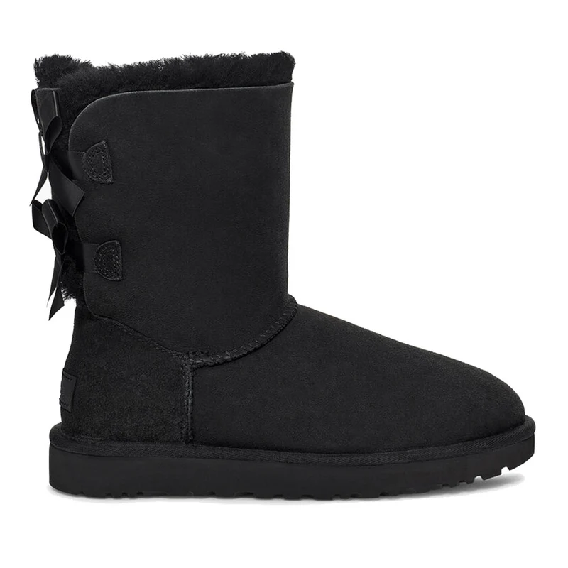 Stivaletti Donna UGG Bailey Bow II in Pelle Scamosciata colore Nero
