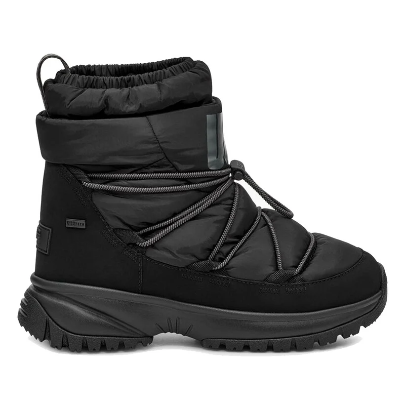 Stivali da Neve Donna UGG Yose Puffer in Tessuto Imbottito Nero