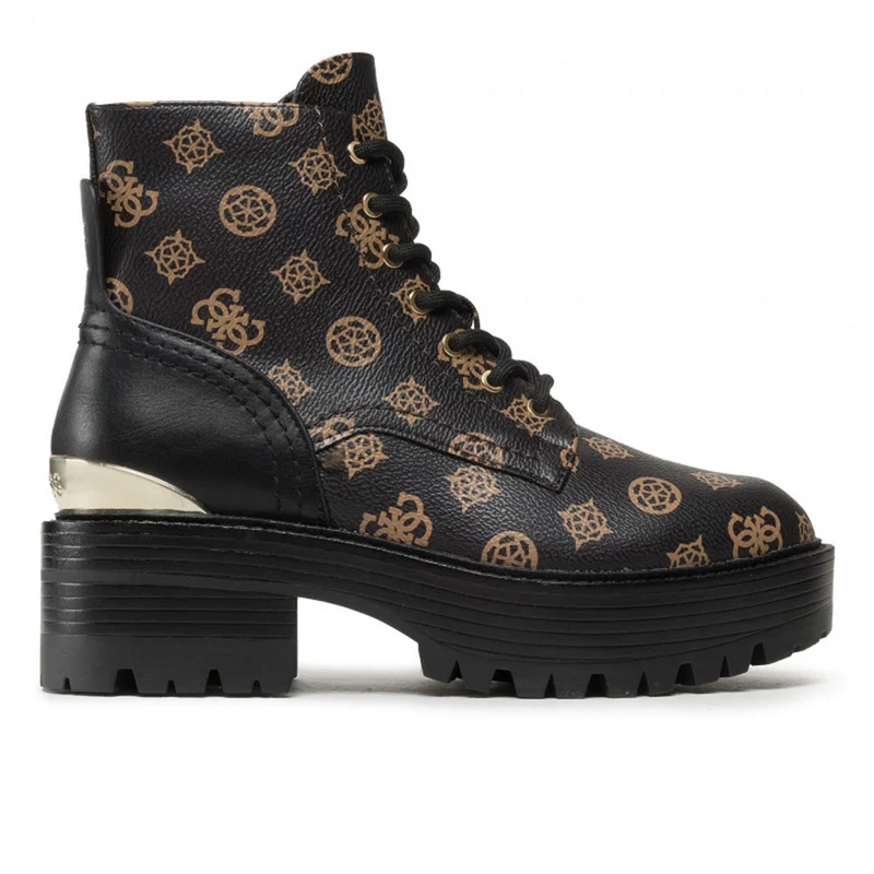 Scarpe Donna GUESS linea Folowe Anfibio Colore Brown - Black
