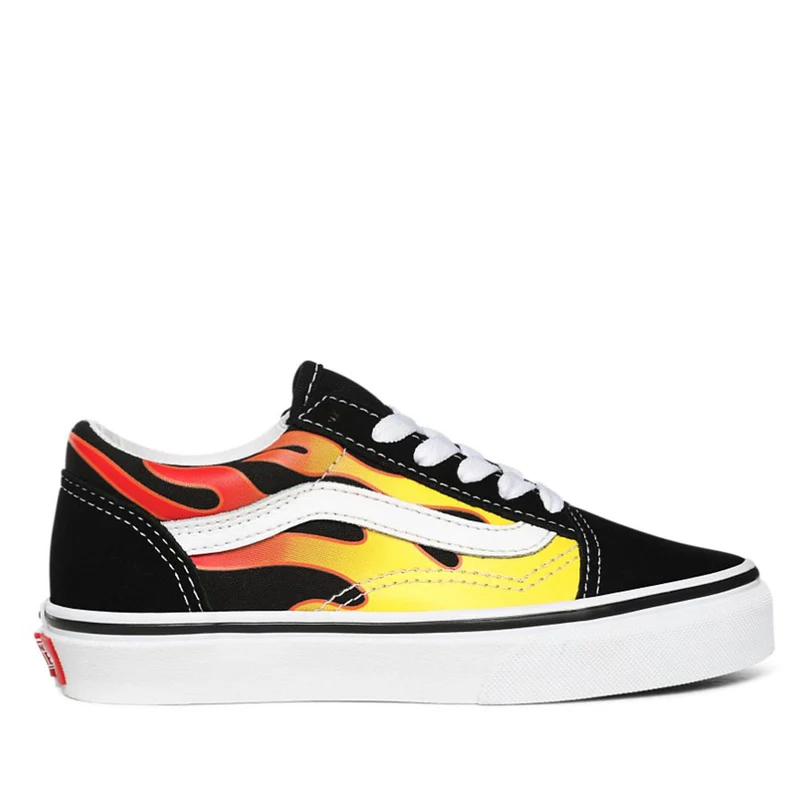 Scarpe Bambino Unisex VANS Sneakers Old Skool stampa Flame