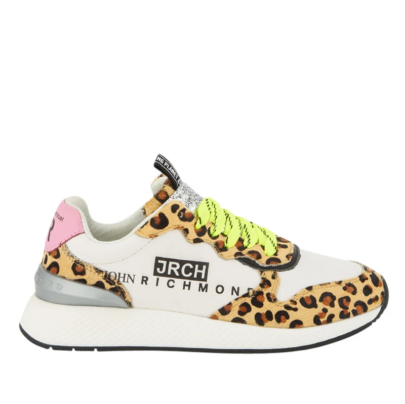Scarpe Donna JOHN RICHMOND Sneakers Running in Pelle e Dettagli Pony Leopard