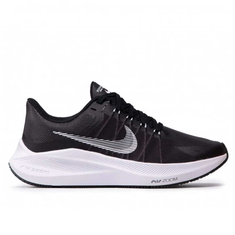 Scarpe NIKE Sneakers linea Zoom Winflo 8 colore Black - White - Dk Smoke Grey