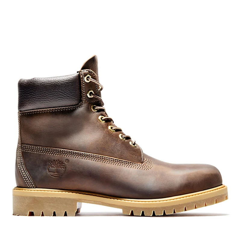 Scarpe Uomo TIMBERLAND Stivali linea Premium Heritage 6 Inch colore Marrone Scuro