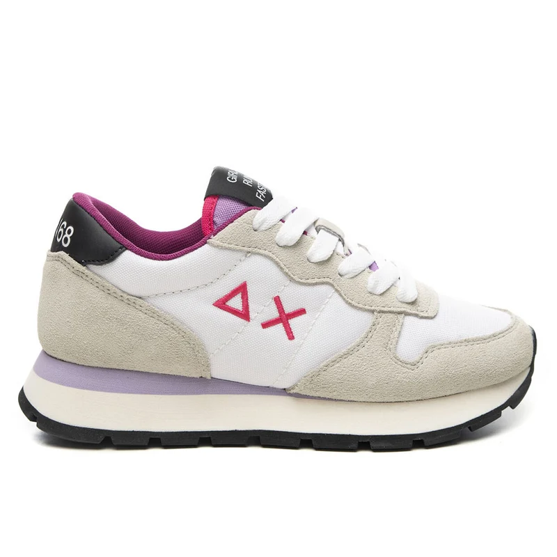 Scarpe Donna Sun68 Sneakers Ally Nylon Solid Colore Bianco