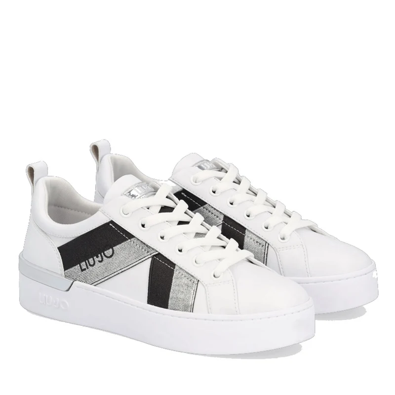 Scarpe Donna LIU JO Sneakers Bianche con Dettagli Elastici Bicolore