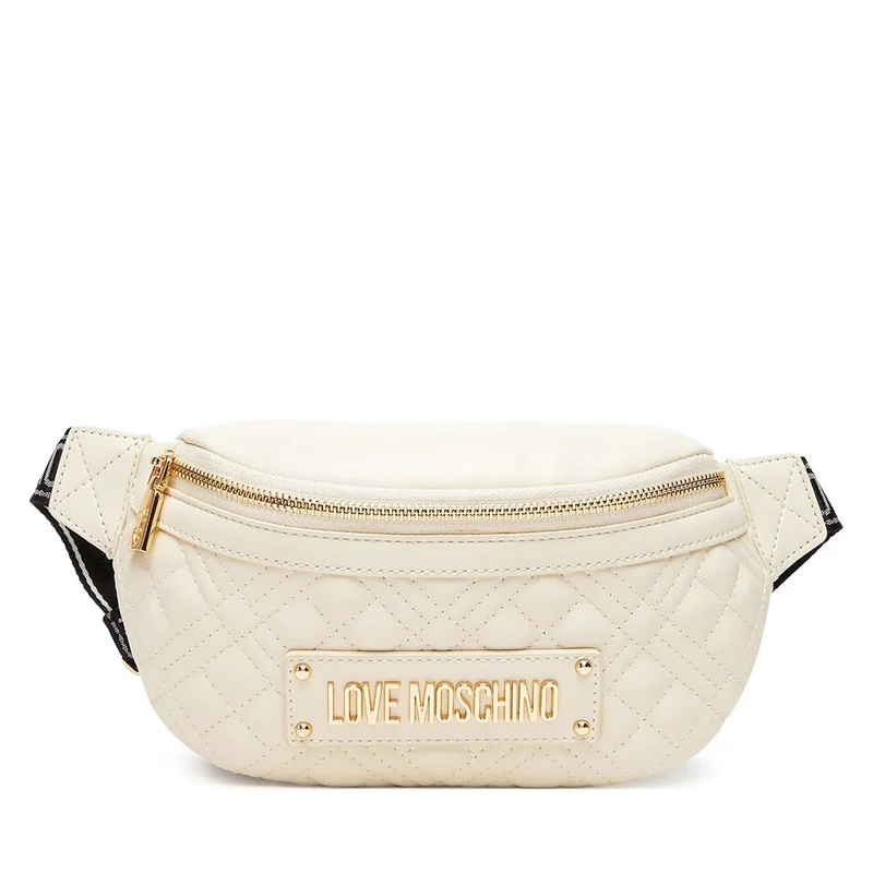 Marsupio Trapuntato LOVE MOSCHINO linea Lettering Logo Avorio