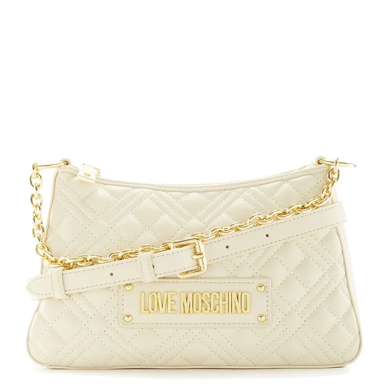 Borsa Donna Hobo a Spalla LOVE MOSCHINO linea Shiny Quilted color Avorio JC4135