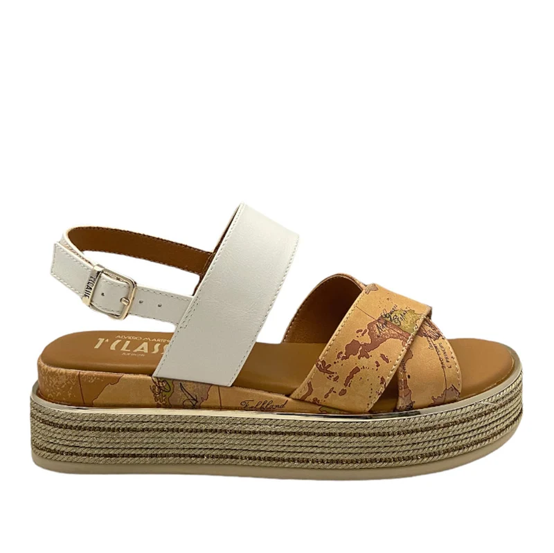 Scarpe Junior 1A Classe Alviero Martini Sandali stampa Geo Classic con Dettagli Bianchi con Para in Corda 1190