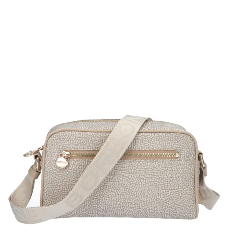 Borsa Donna a Tracolla Small BORBONESE in Tessuto linea Jet Op Colore Sand