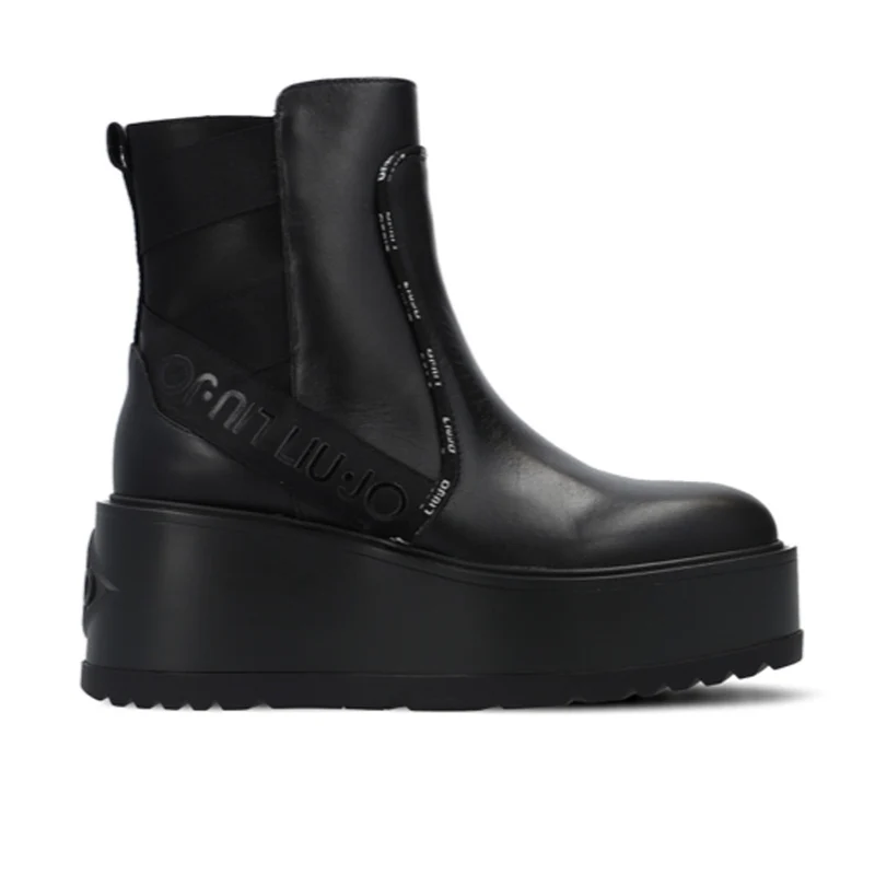 Scarpe Donna LIU JO Stivaletti Neri con Platform
