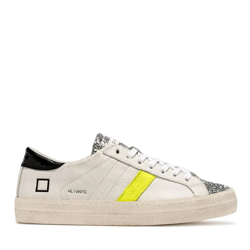 Scarpe Donna D.A.T.E. Sneakers linea Hill Low Vintage colore White Black