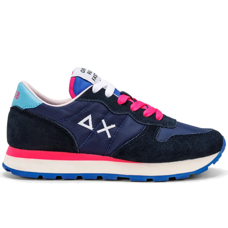 Scarpe Donna Sun68 Sneakers Ally Solid Nylon Colore Navy Blue - Z32201
