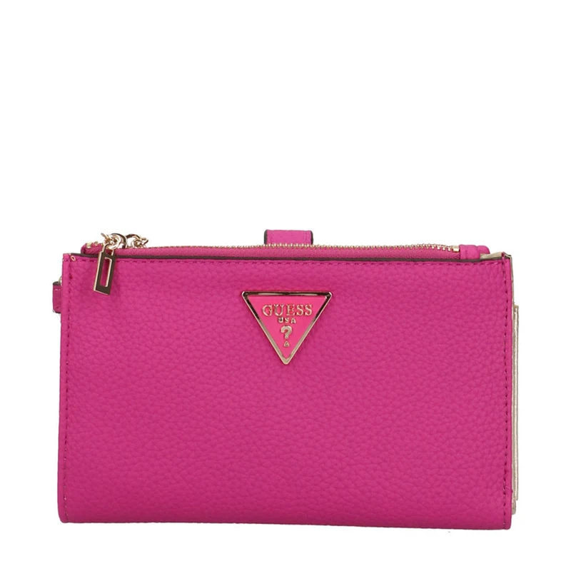 Pochette Donna Portacarte e Portatelefono GUESS linea Downtown Chic Colore Fuxia