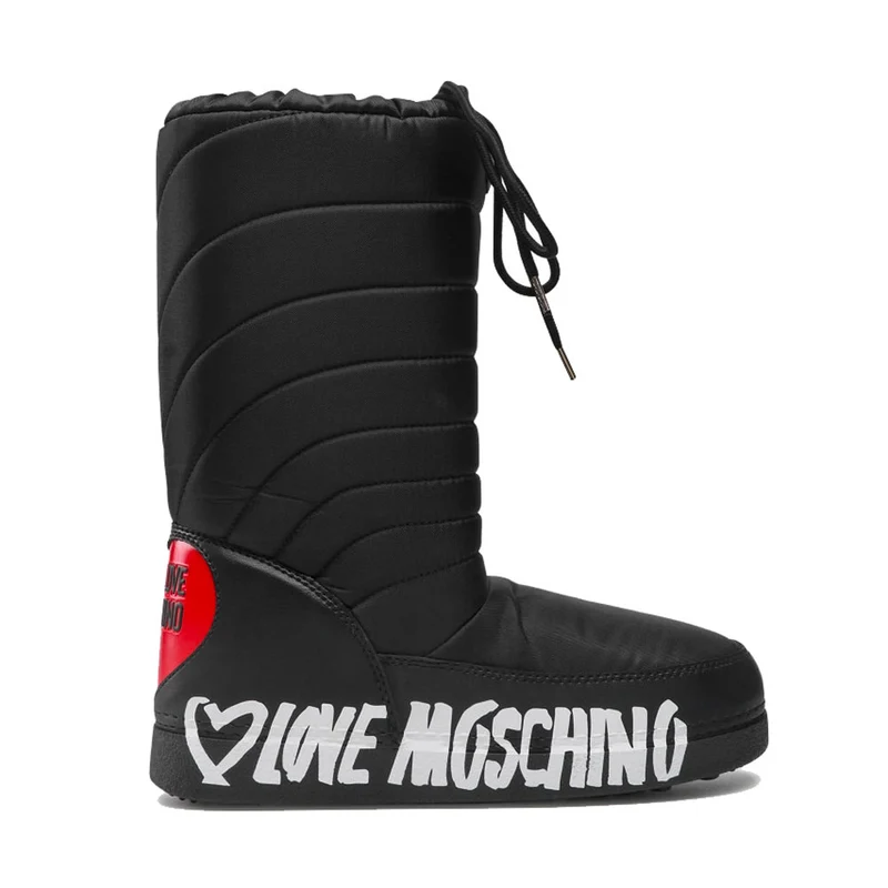Scarpe Donna LOVE MOSCHINO Stivali da Neve Neri con Logo
