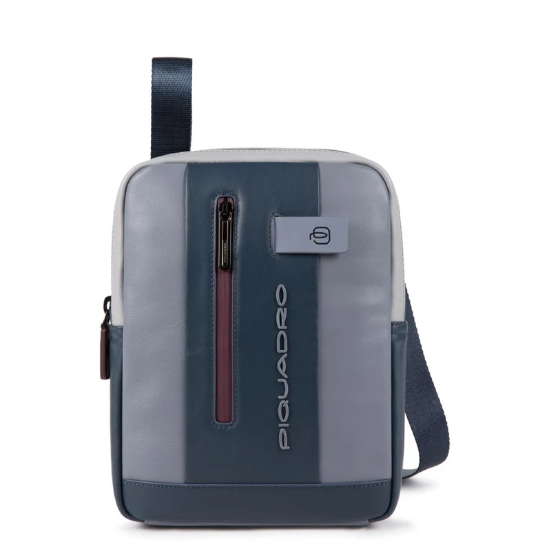 Borsello Organizzato Piquadro in Pelle Grigia e Bordeaux Porta iPad - CA1816UB00 Linea Urban
