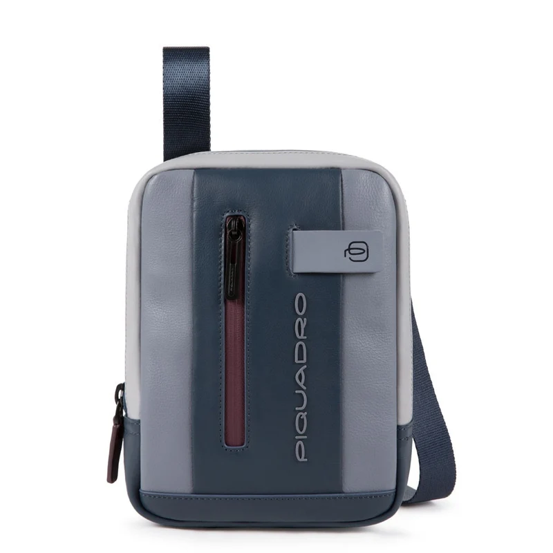 Borsello Piquadro a Tracolla in Pelle colore Grigio - Bordeaux con Porta iPad®mini - CA3084UB00 Linea Urban