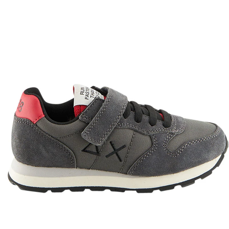 Scarpe Bambino SUN 68 Sneakers Boy's Tom Solid Nylon Grigio Scuro
