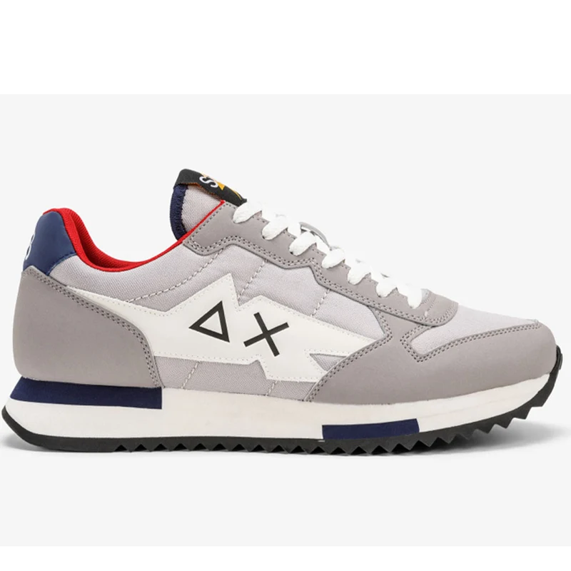 Scarpe Uomo Sun68 Sneakers Niki Solid Nylon Colore Grigio Chiaro