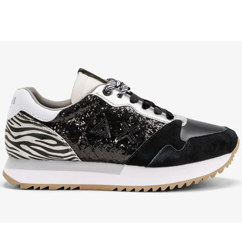Scarpe Donna Sun68 Sneakers Kelly Glitter Body Nero