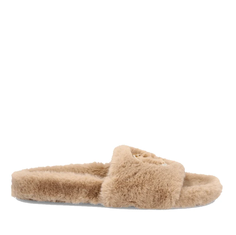 Ciabatte Donna LIU JO in Tessuto Eco Fur colore Tan