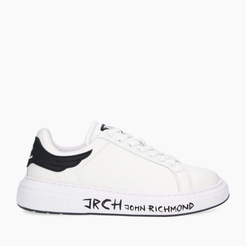 Scarpe Uomo JOHN RICHMOND Sneakers in Pelle Bianca con Suola Logata