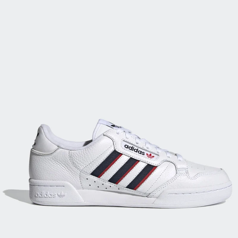 Scarpe Uomo ADIDAS Sneakers linea Continental 80 Stripes Bianco Blu Navy e Rosso