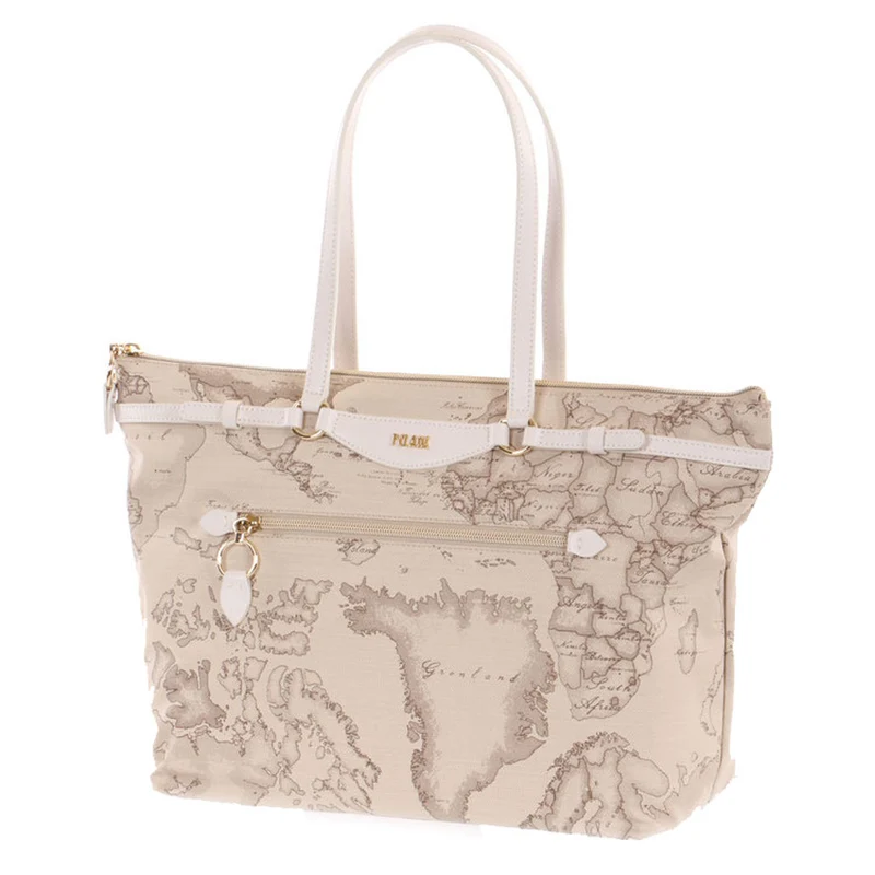Borsa Donna Shopping a Spalla 1A Classe Alviero Martini Linea Soft Sound Geo Safari color Rafia GQ59