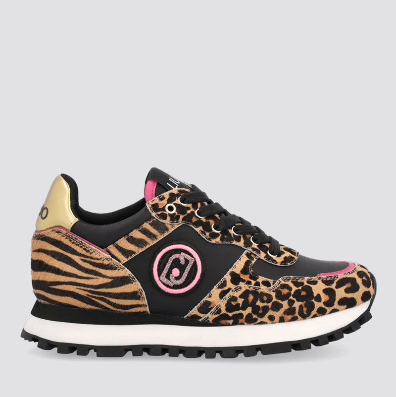 Scarpe Donna LIU JO Sneakers in Nylon e Cavallino stampa Animalier