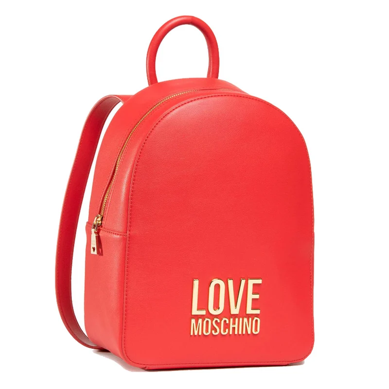 Zaino Donna LOVE MOSCHINO linea Gold Metal Logo colore Rosso