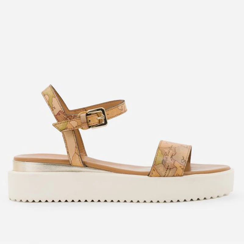 Scarpe Donna 1A Classe Alviero Martini Sandali in Nappa Stampa Geo Classic E369