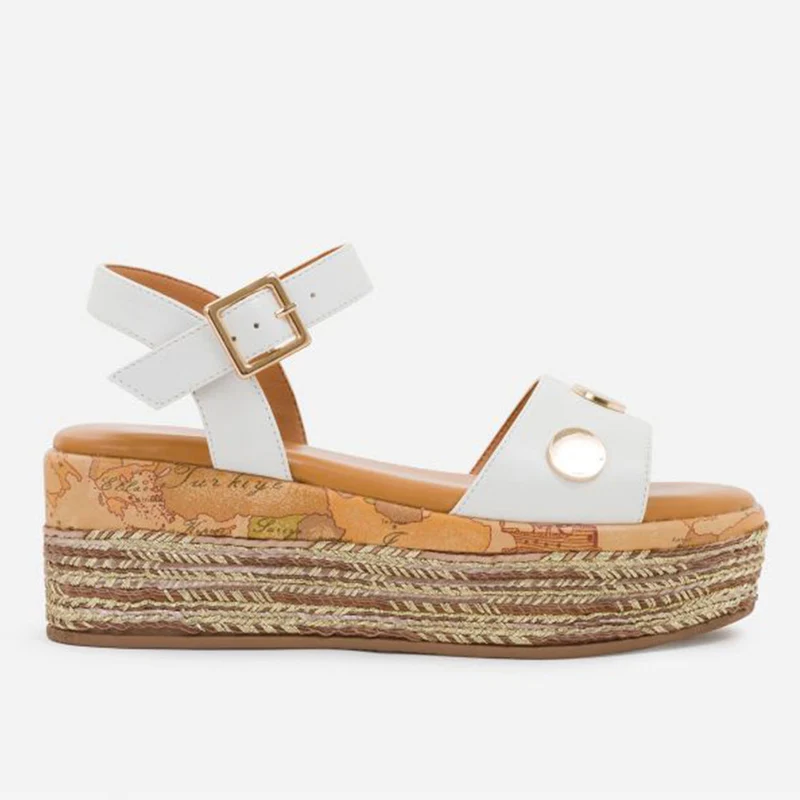 Scarpe Donna 1A Classe Alviero Martini Sandali Platform Colore Bianco E337