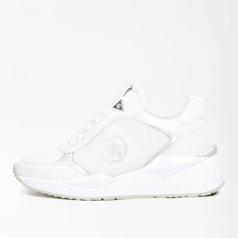 Scarpe Donna GUESS Sneakers White Silver Linea Tesha