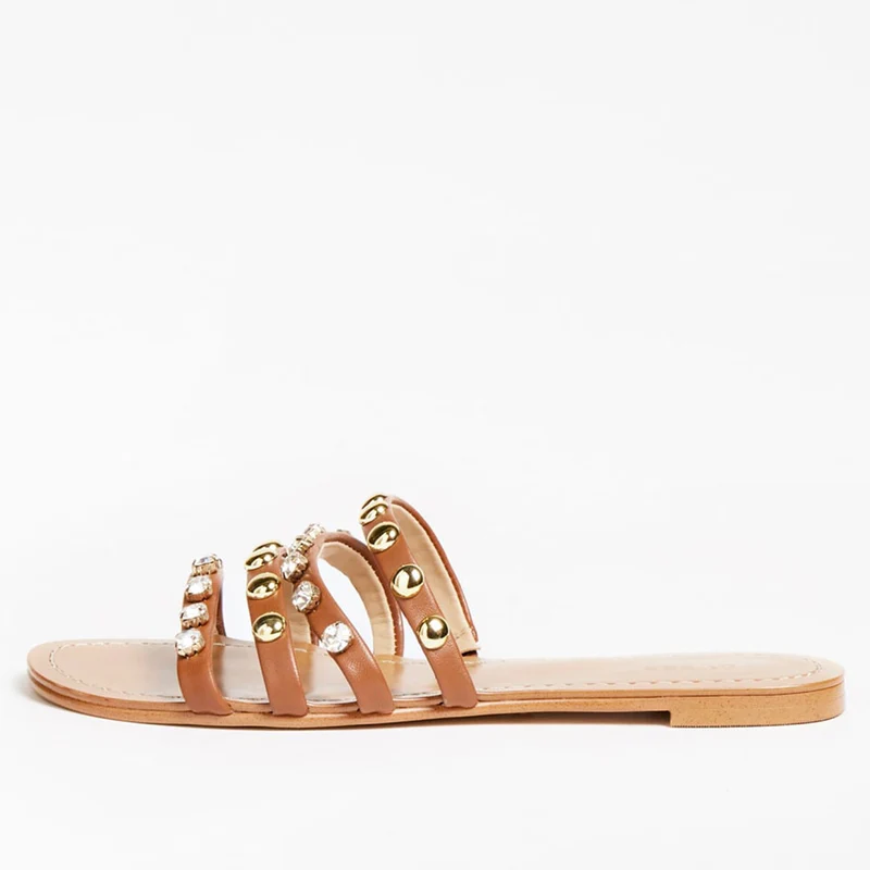 Sandali Donna GUESS linea Cevan colore Cognac