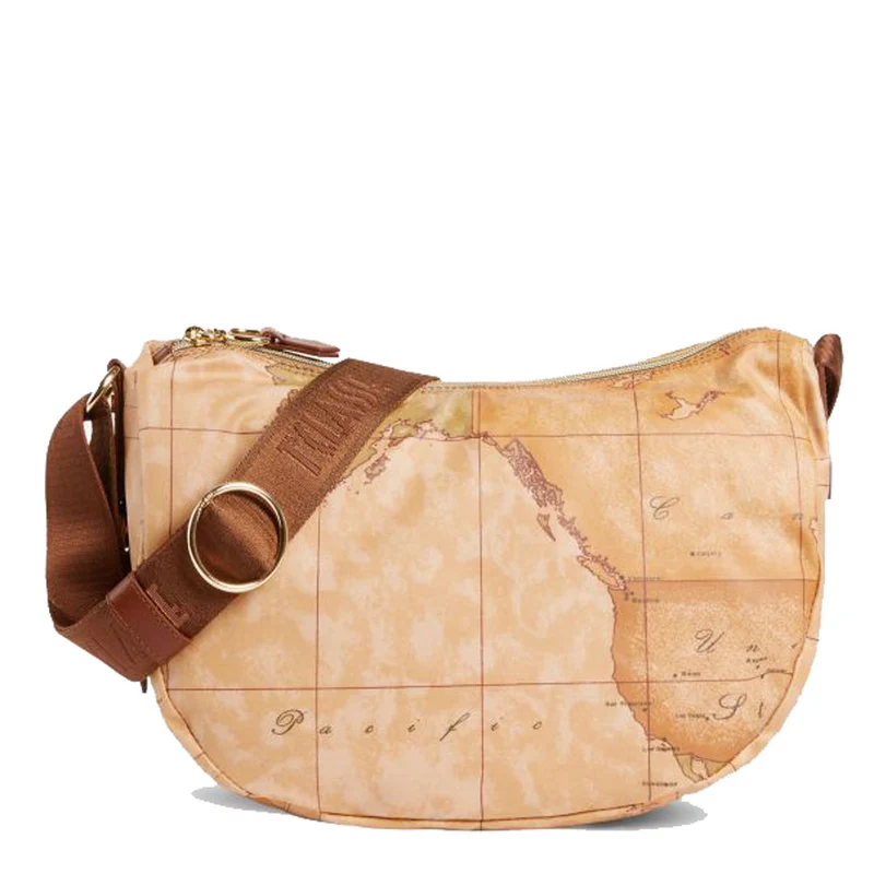 Borsa Donna a Tracolla Media 1A Classe Alviero Martini linea Soft Sound colore Geo Classic e Marrone GP61