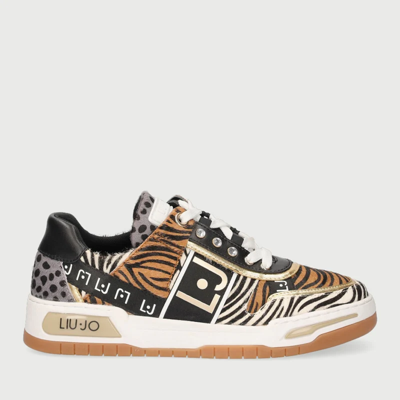 Scarpe Donna LIU JO Sneakers con Stampa Animalier con Logo Monogram